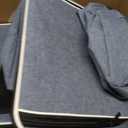 Side Expandable Extra Large Cat Carrier with Litter Box, Blue