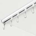 FELIDESIGN Ceiling Curtain Track, Room Divider Rail Set, White, 6ft-9ft
Heavy Duty Aluminum Curtain Track Ceiling/Wall Mounted for Living Room, Bedroom & Sliding Door, Includes Roller Hooks & Saw