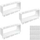 3PCS BE4 Electrical Outlet Box Extenders with 24PCS Screws, (4-Gang) Electrical Power Outlet Box Extender Extender Electric Box Extender 4 Gang Power Switch Receptacles Accessories