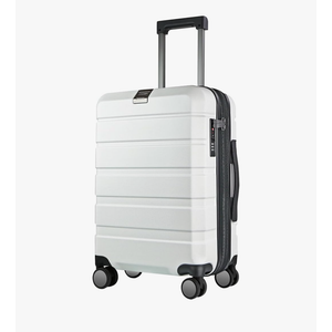KROSER Hardside Expandable Carry On Luggage with Spinner Wheels & Built-in TSA Lock, Durable Suitcase Rolling Luggage with USB Port, Carry-On 20-Inch, White