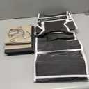 Over the Door Organizer 5 Tiers, Extra Large Behind Door Storage of 10 Compartments, 80 lbs Weight Capacity Over Door Organizer, Door Hanging Organizer for Closet, Diaper Organizer, Room storage (Gray)