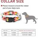 SXboxing Dog Collar, Cute Dog Collar for Small Medium Large Dogs, Personalized Adjustable Soft Pet Collars with Quick Release Buckle for Walking Running, Cute Red Floral