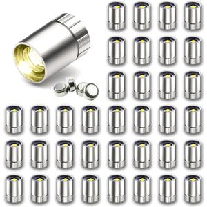 36 Pcs - Miniature Lights for Dollhouse,Miniature LED Lights for Handcraft,Mini Spot Light Battery Operated, Tiny Decoration Lights,LED for Balloons,Party Decoration (Warm White)