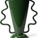 Wild Works Green Rotary Vase Medieval Flower Vessel Living Room Entrance Personalized Simple Wabi Sabi Decorative Ornament Ceramic Ornament