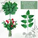 Yunlly 250 Pack Artificial Silk Green Fern Cemetery Flowers Leaf Picks Fake Greenery Stems Fern Leaves for Cemetery Grave Headstone Floral Arranging Crafting Decoration