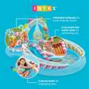 INTEX Candy Zone Inflatable Kiddie Pool: Inflatable Kids Pool with Water Sprayer and Slide Splash Pad 116" x 75" x 51" Ages 3+