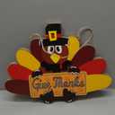 [Lighted & Timer] 16 Inch Thanksgiving Decorations Thanksgiving Wreath Turkey Decorations Thanksgiving Door Wreath Turkey Sign Holds Give Thanks Battery Operated Thanksgiving Door Decorations for Home