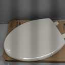 Bemis 7300SLEC Slow Close Toilet Seat, Easy Clean Hinges and Durable Plastic Seat, Made in USA, Elongated, Biscuit