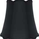 Aspen Creative 34063 Transitional Scallop Bell Shape Spider Construction Lamp Shade in Black, 16" wide (10" x 16" x 15")