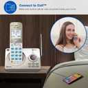 AT&T 4-Handset DECT 6.0 Expandable Cordless Home Phone with Large Display, Big Buttons, Answering Machine, Smart Call Blocker, Bluetooth Connect to Cell, Long Range, Caller ID, Speakerphone: DL72419