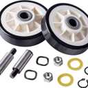 BlueStars 12001541 303373K Dryer Drum Support Roller Kit Compatible with Maytag Crosley Jenn-Air Dryers - Replaces 303373 3-3373 Y303373 12001541VP W10116741-2 Packs
