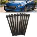 10pcs 22321-2E000 Engine Cylinder Head Bolt for Hyundai Genesis Coupe Santa Fe 2012-2020 2.0L G4NA Sport Sonata Tucson Kia Forte Forte Koup Forte5 Magentis Optima Rondo Sorento Sportage