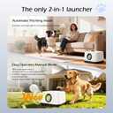 Automatic Dog Ball Launcher, Auto & Manual Dual Mode Dog Ball Thrower, Interactive Dog Toy for Boredom & Brain Stimulation with 4 ETPU Balls, Indoor Outdoor Use for All Breeds