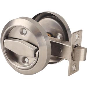 Dixiao 304 Stainless Steel Round Hidden Recessed Cup Door Lock, Doorknobs, Flush Door Knob Locker, Flat Door Knob, Flat Passage Door Lock, Low Profile Handles No Locking 1 Set