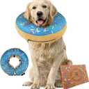 Dog Donut Collar | Inflatable Dog Cone Alternative | Great for Large Dogs (Blue)