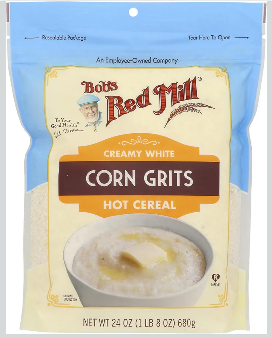 Bob's Red Mill White Corn Grits, 24oz (Pack of 4) - Vegan, Kosher, BBD:17 DEC 2026