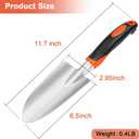 Garden Shovel Garden Hand Trowel, Heavy Duty Hand Shovel with Ergonomic Handle, Small Gardening Tools for Digging, Rust Resistant Gardening Spade Trowel Tools, Orange