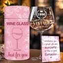 70th Birthday Gifts For Women, Grandma - 1956 Vintage Engraved 70th Wine Glass - 70 Year Old Birthday Decorations For Her - 70 Bday Gifts Idea For Grandma, Mom, Aunt - Turning 70 Presents