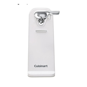 Cuisinart Deluxe Electric Can Opener, Single-Touch Automatic Can Opener, Easy-Clean Detachable Cutting Lever, Nonslip Base, CCO-50N, White