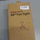 Ceiling Fans with Lights, 28 Small Ceiling Fan Light, Easy-to-Install Ceiling Fans with Light and Remote,3000-6500k, Dimmable, Small Ceiling Fan for Bedroom/Kitchen/Garage, Black.