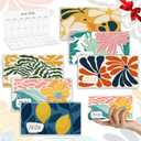 ReliThick 6 Pcs 2026 Pocket Calendar for Purse Monthly Planner Notebook Small Pocket Calendar Journals Notepads Appreciation Present Gift for Women Teacher School Office(Artistic Flowers)