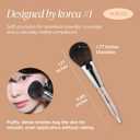 Piccasso COLLEZIONI 103A Powder Brush Soft Makeup Brush for Face, Fluffy Blush and Setting Tool with Goat Hair Blend, Ideal for Powder Application, Shading, and Natural Finish, Professional Korean