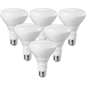 EDISHINE BR30 LED Bulb, Dimmable Flood Lights for Indoor Outdoor, CRI85+ 850LM Super Bright 11W Equivalent 65W, 2700K Warm White Recessed Light Bulbs, LED Can Light Bulbs E26 Base 6 Pack ETL Listed