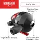 Zebco 202 & 404 Spincast Reels and Fishing Rod Combos (2-Pack), 5-Foot 6-Inch 2-Piece Fishing Pole, Size 30 and 40 Reels, Right-Hand Retrieve, Pre-Spooled with 10 lb and 15 lb Cajun Line, Black/Red, Rod Length: 167.6 centimeters
