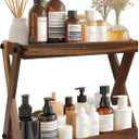 Wood Countertop Shelf Organizer, 2 Tier Wooden Shelf for Coffee Bar Accessories, Kitchen Spice Rack Organizer, Condiment Storage Caddy for Home, Office, Bathroom counter
