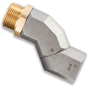 (1" NPT, 1PCS) Fuel Hose Swivel 360 Rotating Connector for Fuel Transfer Pump Fuel Nozzle Multi Plane Fuel Plane Swivel
