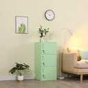 3 Door Metal Vertical Storage Locker for Kids Bedroom, Children Room, School, Office, Home,Stackable Steel Storage Cabinet for Toys, Sports Equipment,Anti-Tilting Device. (3D, Green)