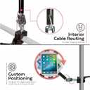 Tablet Pole Clamp CTA Heavy-Duty Security Pole Clamp For iPad 10th Gen 10.9" - iPad 7/8/9 Gen 10.2- iPad Air 4 - iPad Pro 12.9- Galaxy Tab - Surface Pro 7 - Zebra Tablets & More - Black (PAD-HPCS)