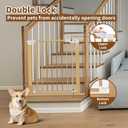 FreeStanding Portable Auto Close Pet Gate | Pressure Mounted Dog Gate for Doorways & Stairs, Walk-Through Door, Tool-Free Installation H 30"x W 28"