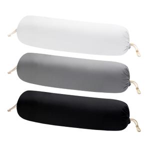 Mindsoft 3 Pcs Microfiber Bolster Covers Black Grey White Fits Full Round Bolsters up to 6" x 27" Soft & Durable Cylinder Bolster Pillow Case Cover Washable, Drawstring Closure Only Pillow Cover