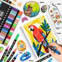 120 Colors Acrylic Paint Markers, Dual Tip Acrylic Paint Pens with Brush Tip for Rock Painting, Wood, Canvas, Stone, Ceramic, Metal, Glass, DIY Crafts Making Art Supplies