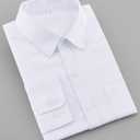 Boys Dress Shirts Long Sleeve, Boys Button Down Shirt Wrinkle-Free for Formal & Casual (Not Tie) (White)