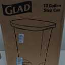 Rubbermaid Premier Series III Step-On Trash Can for Home and Kitchen, with Stainless Steel Rim, 12.4 Gallon, Charcoal, for Home/Kitchen/Garage/Apartment/Office