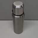 Insulated vacuum Thermo Bottle 500ml/16.9oz with cup Stainless steel coffee bottles for hot and cold drink water flask.(Silver,500ml)