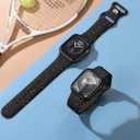 Sport Band Compatible with Apple Watch Band 44mm 45mm 46mm 40mm 42mm 38mm 41mm 49mm, Soft Silicone Waterproof Replacement Strap for iWatch Watch Series 11 10 9 8 7 6 5 4 3 2 1 SE Ultra Women Men (Speckle Black)