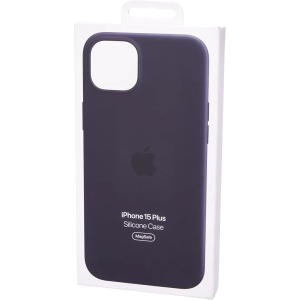 Apple iPhone 15 Plus Silicone Case with MagSafe - Black ​​​​​​​