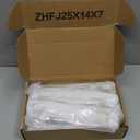 Rergy Cabinet Handles Marble Drawer Pulls and Knobs, 10Pack White Marble & Matte Gold 5inch Hole Center, T-Bar Hardware for Kitchen Dresser Zinc Alloy Furniture