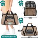 PetAmi Airline Approved Pet Carrier for Cat, Soft Sided Dog Carrier for Small Dog, Cat Travel Supplies Accessories for Indoor Cat, Ventilated Pet Carrying Bag Medium Kitten Puppy, Large Heather Taupe