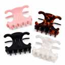 Premium Durable Acetate Butterfly Hair Clips, Celine Hair Clip, 4 Pack Medium Size Acetate Hair Claw Clips with Secure Hold,Perfect for Updos,Perfect for Updos (2.76 x 1.66 in)