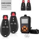 DIY Remote Key Fob Replacement Kit for 2008-2011 Chrysler 300/ 2008-2010 Dodge Charger/ 2008-2014 Dodge Challenger/ 2011-2013 Dodge Durango/ 2008-2013 Jeep Grand Cherokee with Easy OBD Tool2Pcs