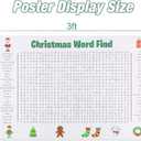 2 x Jumbo Thanksgiving & Christmas Word Search Poster, Giant 36"X24" Wall Game,Christma Word Search Puzzle Posters, Thanksgiving Activity Posters for Families(Christmas)