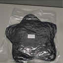 Xiashrk Star Pillow, Decorative Throw Pillows for Bed Couch, 15" Star Shaped Pillow Plush Floor Cushions Room Decor Pillow with Faux Rabbit Fur for Sofa Bedroom Living Room (Black, 15" x 15")