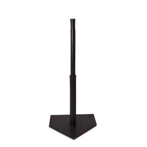 Champion Sports Deluxe Batting Tee Mounted on Official Home Plate, Adjustable Telescopic Molded Rubber Tee, Multiple Style Options Singles 