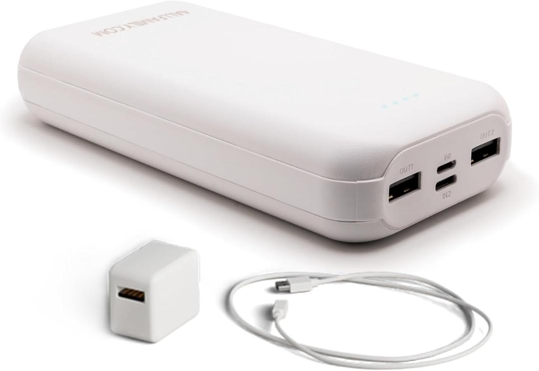 4ALLFAMILY 20000mah Portable POWERBANK | Engineered Specifically to fit USB Version Coolers Voyager and Explorer Medicine Cooler Travel Case | Compatible with Most Other Gadgets