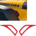 for Jeep JL Air Conditioner Outlet Vent Trim for 2018 2019 Jeep JL Wrangler Unlimited Red 2PCS