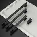 Asidrama 10 Pack 9 Inch(228mm) Matte Black Kitchen Cabinet Handles, Cabinet Pulls Kitchen Cabinet Hardware for Cupboard Drawer Pulls